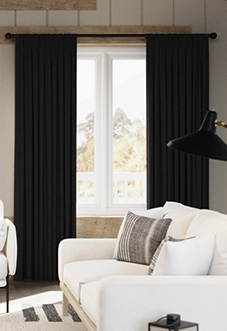 Chenille (Blackout) Pencil Pleat, Nightfall - Ready Made Curtains